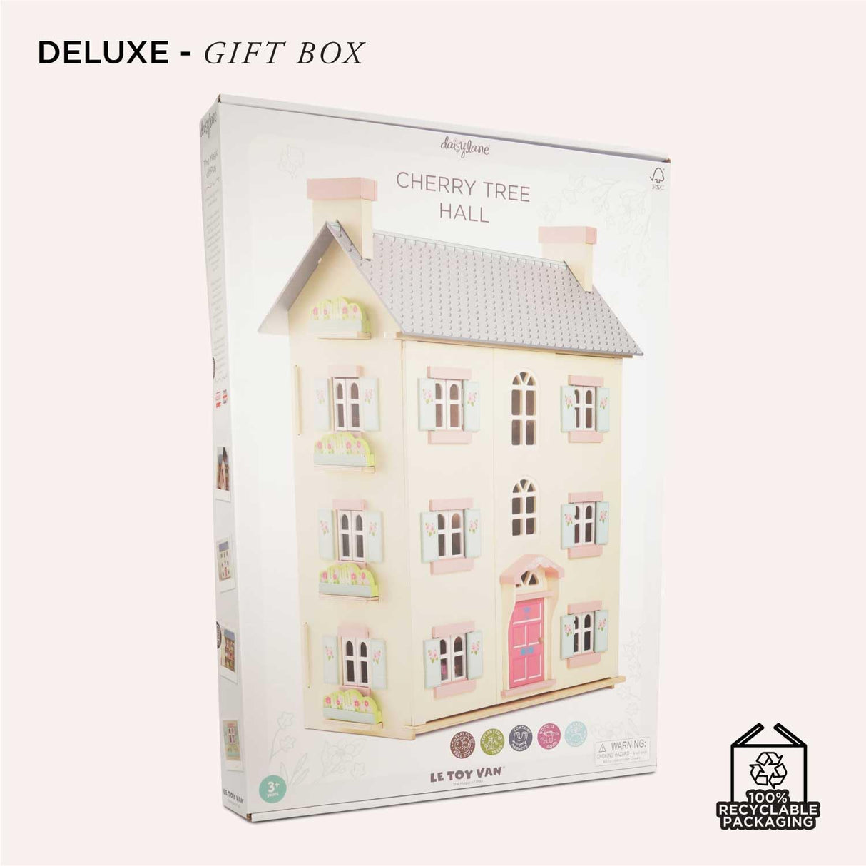 Le Toy Van - Gorgeous Cherry Tree Hall Large 4 Storey Wooden Doll House Play Set For Girls or Boys | Great As A Gift | Suitable for Ages 3+ Le Toy Van