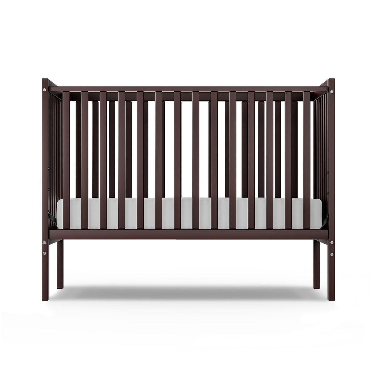 Saylike Baby Crib 5-in-1 Convertible, Wood Full Size Toddler Bed for Small Baby, Made of Sustainable Natural Pinewood Cribs, Non-Toxic Finish, Simplistic Nursery Furniture (Espresso) Saylike