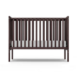 Saylike Baby Crib 5-in-1 Convertible, Wood Full Size Toddler Bed for Small Baby, Made of Sustainable Natural Pinewood Cribs, Non-Toxic Finish, Simplistic Nursery Furniture (Espresso) Saylike