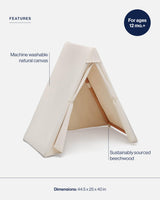 Lalo Play Tent - Indoor Tent for Kids and Toddlers, Made of FSC Certified Beechwood & Natural Canvas, Easy Setup, Perfect Indoor Kids Fort for Lalo