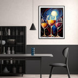 MaiYiYi Wine Glass Diamond Painting Kit, 5D Full Round Diamond Painting by Numbers, Crystal Rhinestones Wine Diamond Painting Kits Arts Crafts Kitchen Wall Decor for Adults Beginners (30 x 40 cm) MaiYiYi