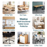 Clear Plastic Table Protector Tablecloth Cover PVC Vinyl Rectangle Large Marble Glass Coffee Table Protector Wooden Furniture Conference Tabletop Topper Protection Pad Wipeable Waterproof Mat 36x108 Wadrac