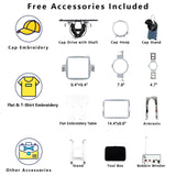 Smartstitch S-1001 Upgraded Embroidery Machine with 10 Needles, 1200SPM Max Speed, 7" Touch Screen, 9.5"x14.2" Embroidery Area, New Gen of Commercial Embroidery Machine for Flat, Hat, T-shirt and more smartstitch