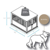 Casual Home Wooden Extra Large Pet Crate, End Table, Espresso Casual Home