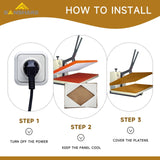 SANSHARE 2 Pcs Reusable Teflon Heat Press Platen Covers 15x15 Inch for Heat Press Machine Platen Wrap - Protector for Sublimation - Heat Resistant, Ink Resistant SANSHARE