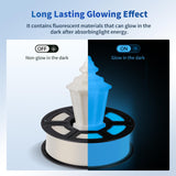 ANYCUBIC PLA 3D Printer Filament, Glow in The Dark, 3D Printing PLA Filament 1.75mm Dimensional Accuracy +/- 0.02mm, 1KG Spool (2.2 lbs), Glow Blue ANYCUBIC