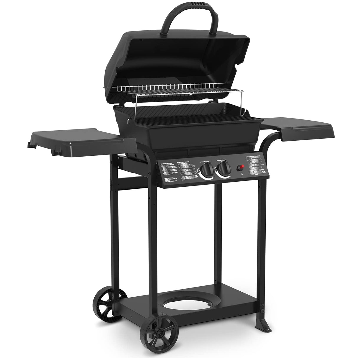 Broil-Mate, 24025BMT, Cast 2-Burner, Liquid Propane Gas Grill, Black Broil-Mate