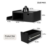 DongRong Floating Nightstand with Drawer & Shelf,Wall Mounted Bedside Table for Small Bedrooms,Modern Black End Table with Space Saving Design DongRong