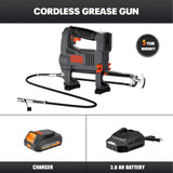 Cordless Grease Gun Kit Compatible with Dewalt 20V MAX Battery, 10000 PSI 5-Speed Grease Gun w/ 20V 2.0Ah Battery and Charger, 31In Flexible Hose, Ideal for Machinery Automotive Maintenance Mayoki