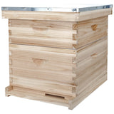 BeeCastle 10 Frame Langstroth Bee Hive, Beehive Starter Kit for Beginners with Beehive Frames and Waxed Foundation (1 Deep Box & 1 Medium Box) BeeCastle