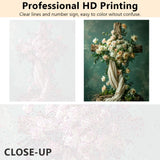 TUMOVO Cross Paint by Number, Elegant Floral Cross and White Roses Adults' Paint-by-Number Kits, Flowers DIY Oil Painting with Brushes and Pigment, Roses Paint by Numbers, 16x20 Inch TUMOVO