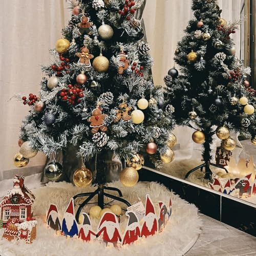 DJEMMPS Christmas Tree Stand, Folding Xmas Tree Stand Metal Christmas Tree Stand for Artificial Tree Folding Stand,Christmas Tree Base, Fits 0.5-1.25 Inch Pole DJEMMPS