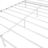 Maliacife Metal Bunk Bed with Ladder and High Guardrail,Twin Over Full Size Bed Frame,Storage Space,Noise Free,No Box Spring Needed,White Maliacife