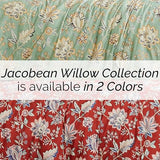 Southshore Fine Living Inc. Floral Cal King Duvet Cover Set - Oversized California King Duvet Cover, Fade Resistant Bedding, Durable Microfiber - Zipper Closure, Matching Shams - Jacobean Willow Green Southshore Fine Living, Inc.