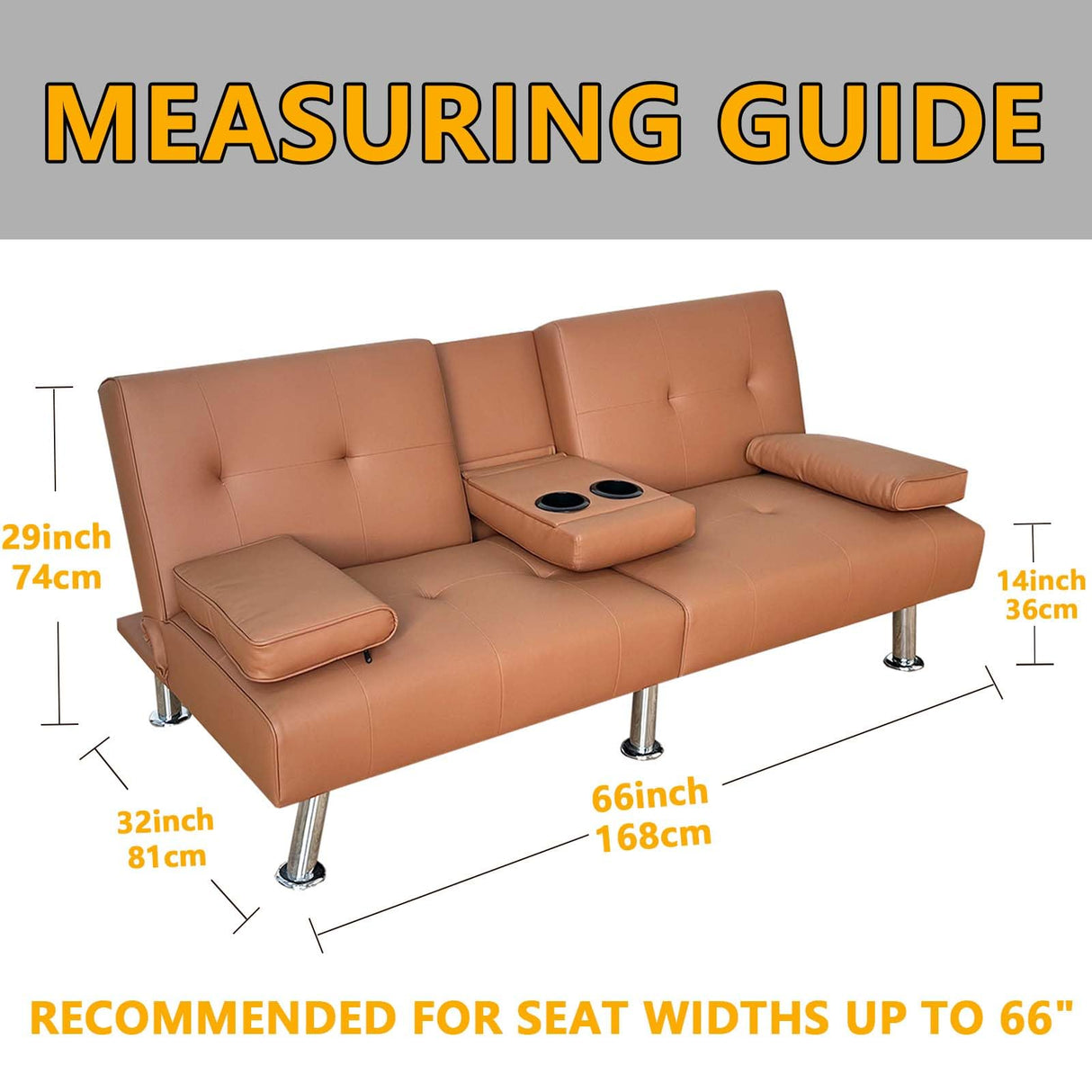 ZYXFYY 4-Piece Waterproof Click Clack Sofa Bed Cover - 3 Seater, Quilted Convertible Folding Futon Cover with 2 Removable Armrests and 1 Cup Holder (Teal) ZYXFYY