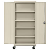 Sandusky Lee Transport Series Mobile Storage Cabinet, Putty Sandusky