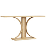 Tribesigns 55 Inches Rattan Console Table, Farmhouse Hallway Table, Wooden Entryway Table, Narrow Long Sofa Table Hallway Foyer Table Behind Couch Table for Living Room, Hallway, Foyer Tribesigns
