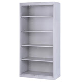 Sandusky BA40361872-05 5-Shelf Elite Series Wielded Bookcase with Adjustable Shelves, Open Display Bookshelf for Home, Office, 18"D x 36"W x 72"H, Dove Gray Sandusky