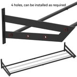 YBING Sports Equipment Organizer with 3 Separate Shelf, Ball Racks for Garage, Garage Sport Equipment Organizer with Hooks,Wall Mount Sports Holder Storage, Black YBING