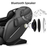 iRest SL Track Massage Chair Recliner, Full Body Massage Chair, Zero Gravity, Bluetooth Speaker, Airbags, Heating, 53.15" SL Track, Extendable Footrest and Foot Massage (Black) iRest