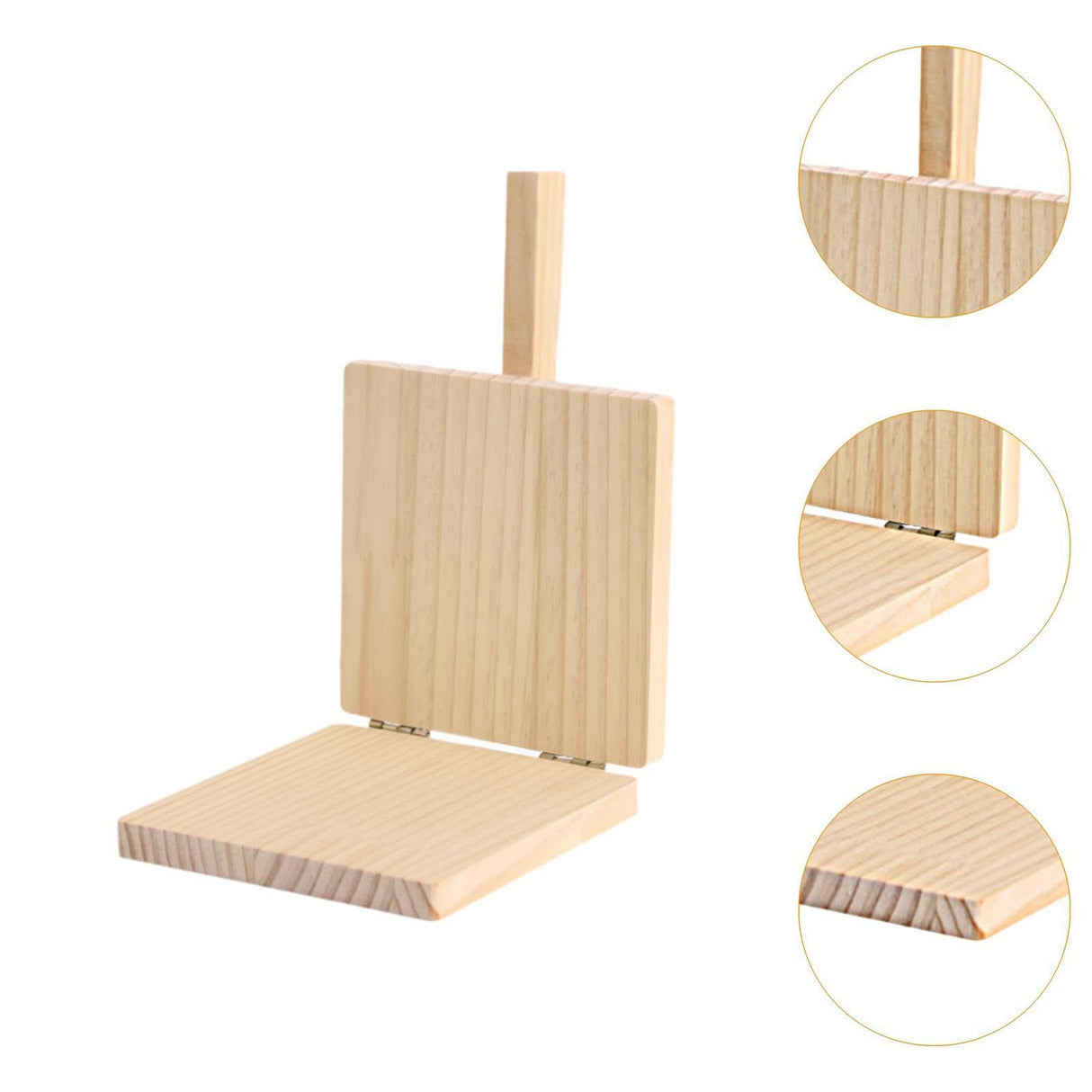 IEUDNS Dough Presser Dough Pressing Tool, Wooden Wooden Tortilla Press Maker, Manual Dumpling Wrapper Presser Kitchen Gadgets, Beige IEUDNS