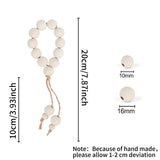 Yagoo Napkin Rings Set of 6, Handmade Farmhouse Wood Beaded Napkin Ring Set for Wedding, Banquet, Party, Dinner Table Decor (Natural) Yagoo