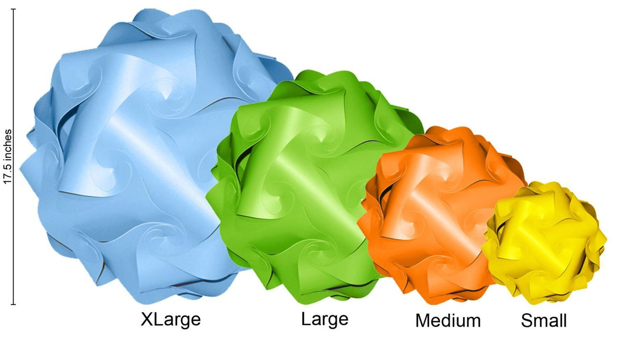 Lightingsky DIY IQ Jigsaw Puzzle Lamp Shade Ceiling Pendant Lampshade Kit with 15 Feet Hanging Cord (Sky, L-12 inch) Lightingsky