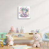 Aestalrcus Framed Paint by Numbers Kit for Adults Beginners - Elephant Paint by Numbers with Frame Kids,Paint by Number (12 * 12 Inch) Paint by Number for Adults Gift Home Wall Decor Aestalrcus