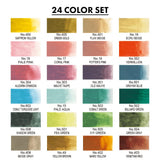 Kuretake GANSAI TAMBI Watercolor Paint Set 24 Colors II - Art nouveau, Professional-quality art supplies for artists adult painting aketching, Non-Toxic, Made in Japan Kuretake