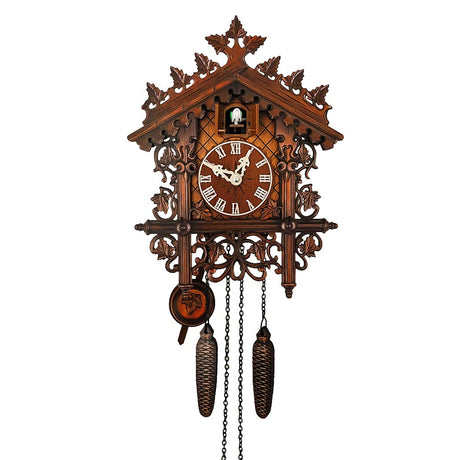 JoonieHouse Traditional Black Forest Cuckoo Clock, Newly Wood Coo Coo Clock Decorative Wall Clock with Pendulum and Chiming Function - Perfect Wall Clocks for Home Livingroom Decor JOONIEHOUSE
