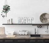 Zoreal Galvanized EAT Sign Rustic Metal Letters Free Standing Decorative Sign Wall Decor Zoreal