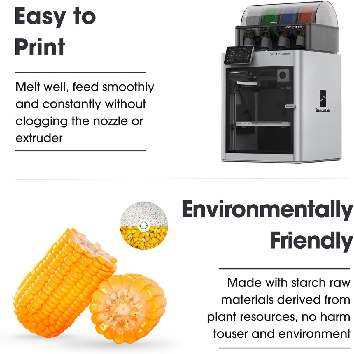 eSUN PLA+ Filament 1.75mm, 3D Printer Filament PLA Plus, Dimensional Accuracy +/- 0.03mm, 1KG Spool (2.2 LBS) 3D Printing Filament for 3D Printers, Cold White eSUN