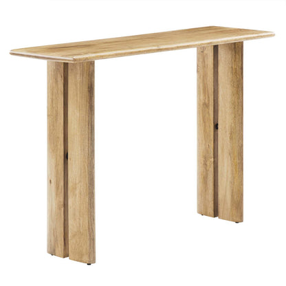 Modway Amistad 46" Solid Wood Modern Farmhouse Console Table in Oak