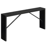 MAHANCRIS Console Table, 62.2" Long Sofa Table Behind Couch, Narrow Entryway Table, Farmhouse Dining Table with Angled Metal Frame, Industrial Console Table for Entryway, Black CTHB15801 MAHANCRIS