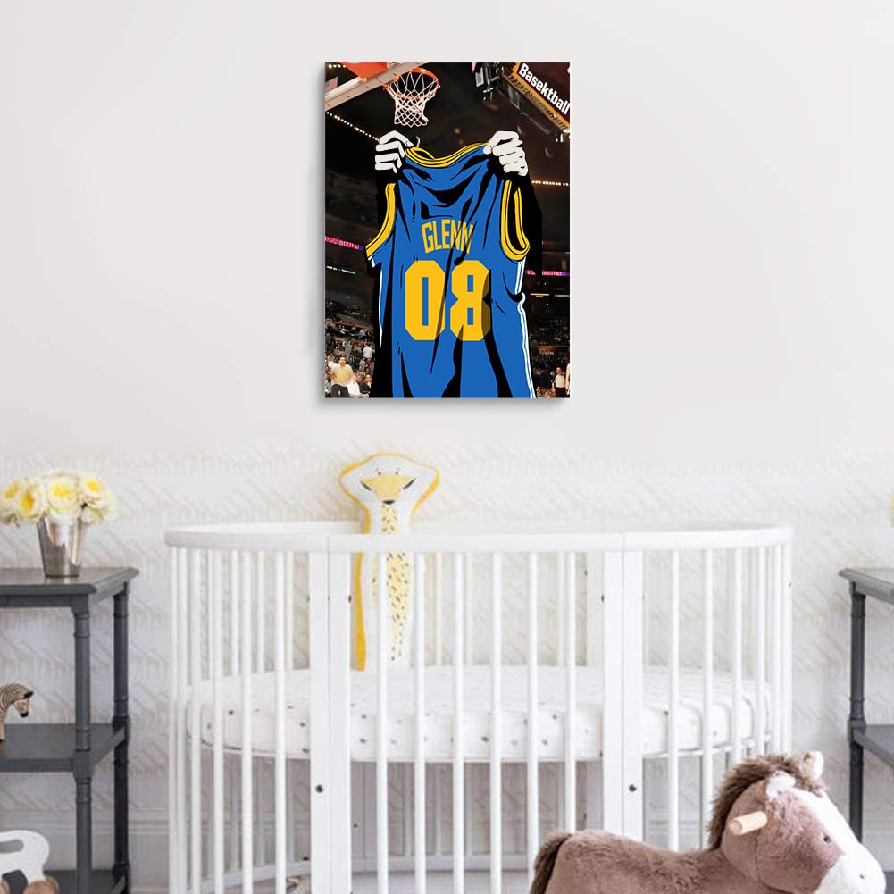MBHappy Wooden Jigsaw Puzzles for Adults - Custom Name and Number on (Golden State) Basketball Player Art Photo - 300 500 1000PCS Puzzles Game Home Wall Decor MBHappy