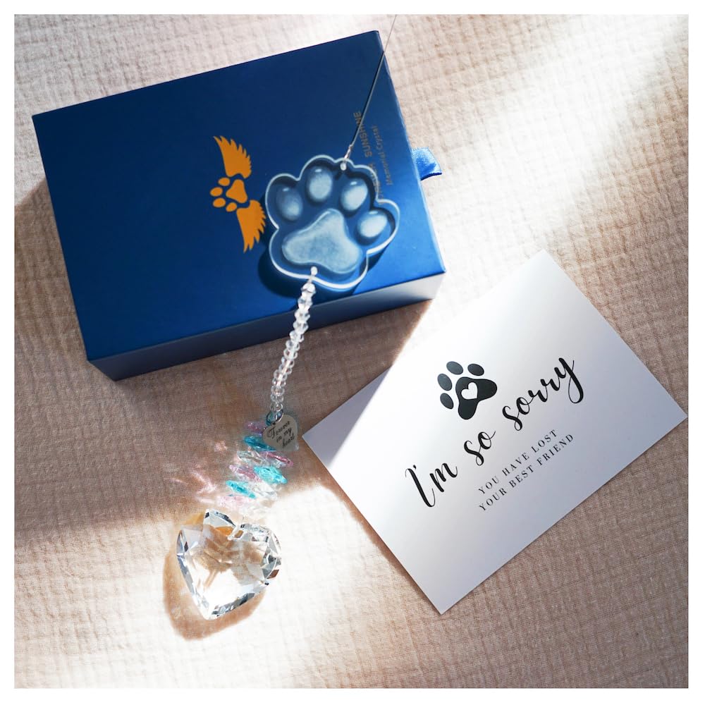 Pet Memorial Suncatcher, Dog Memorial Gifts, Pet Loss, Pet Sympathy, Thoughtful Dogs and Cats Remembrance, Bereavement Gifts ARUN