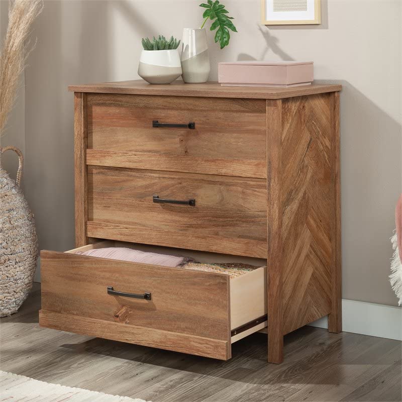 Sauder Cannery Bridge 3-Drawer Bedroom Chest, L: 31.26" x W: 17.56" x H: 31.97", Sindoori Mango finish Sauder