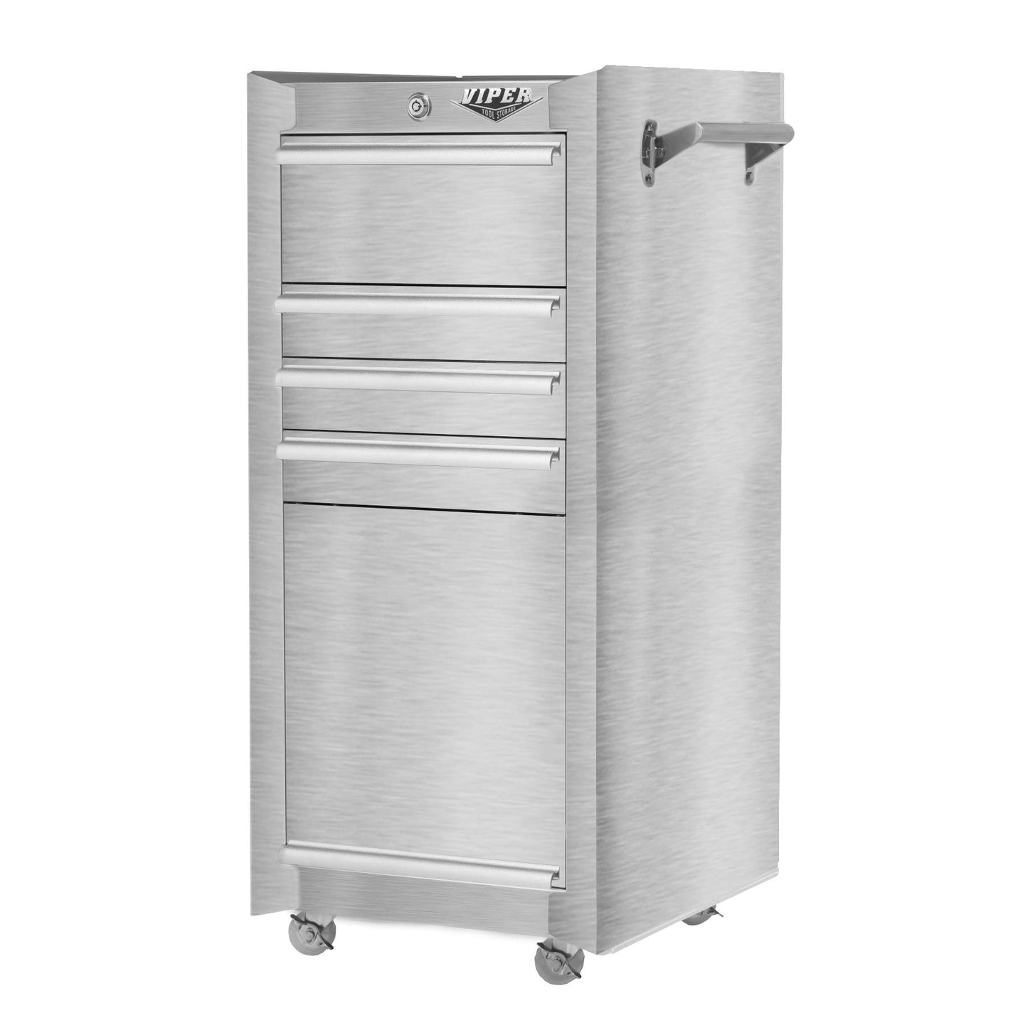 Viper Tool Storage V1804SSR Salon Cart, Stainless Steel