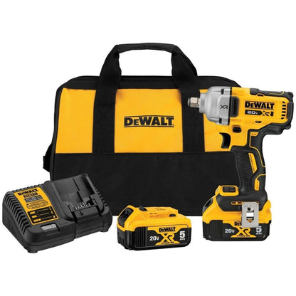 DEWALT 20V MAX Impact Wrench, Cordless, 1/2 inch, 2 Batteries and Charger Included (DCF891P2) - WoodArtSupply