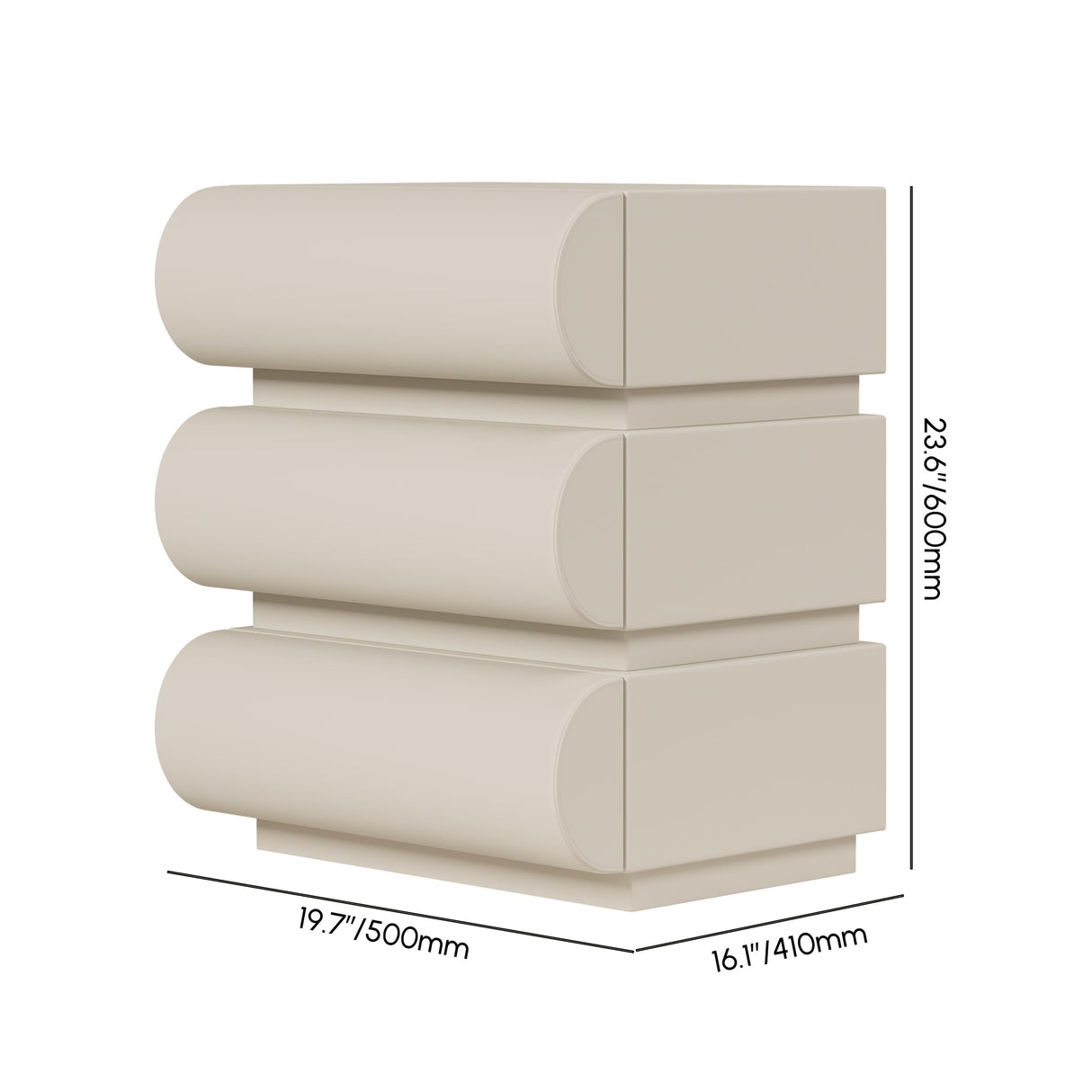 homary Smart Nightstand with Wireless Charging, USB & Type-C Ports – Modern White Leather Night Stand with 3 Drawers, Bedside Table for Bedroom homary