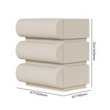 homary Smart Nightstand with Wireless Charging, USB & Type-C Ports – Modern White Leather Night Stand with 3 Drawers, Bedside Table for Bedroom homary