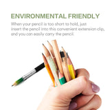 MOFIT Pencil Extenders 6PCS Adjustable Pencil Lengthener Tool Coupling Device for School,Office,Sketch,Art,Writing MOFIT