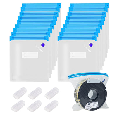 Domsanistor 3D Printing Filament Storage Bag Vacuum Kit, 20 Spool Storage Sealing Bags, Dust Proof Humidity Resistant 11.8 x 13.4 in for 1kg Spool