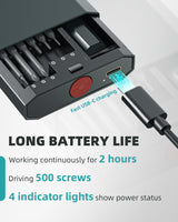 Mini Electric Screwdriver 48-in-1 Magnetic Bits, DOINOW Precision Electric Screwdriver LED Light, Electric Screwdriver kit for PC Building Phone Watch Laptop DOINOW