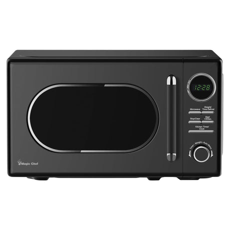 Magic Chef Countertop Microwave, Classic Retro Touch Appliance, 0.7 Cubic Feet, Black Magic Chef