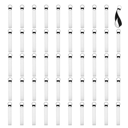 DIVINA VITAE 50Pcs Sublimation Blanks Wristlet Keychain Blank Wrist Lanyard Bulk, DIY Heat Press Transfer Neoprene Key Wrist Lanyard Wristlet Keychain for DIY Crafts(White)