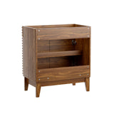 ROOMTEC 30" Bathroom Vanity, Mid-Century Freestanding Bathroom Cabinet Vanity with Storage, Particleboard Frame with Wood Grain Laminate, Walnut (Sink Basin Not Included) ROOMTEC