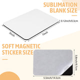 Flutesan 32 Pcs Large Sublimation Magnet Blanks Personalized Refrigerator Sublimation Blanks Include 16 Rectangle Blanks 16 Fridge Magnets for Office Kitchen Microwave Car Wall Decoration (5 x 7 Inch) Flutesan
