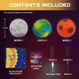 PIBEX Gemstone Dig Kit, Dig up 15 Rocks & Minerals from Earth Moon Mars, Solar System Planets Geology Science Set, Space Rock Mining Toys for Kids, STEM Gift for Boys & Girls Age 6-8-12 PIBEX