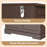 Gizoon 71" Kitchen Storage Cabinet with Doors and Shelves Large Pantry Storage Cabinet Freestanding Bathroom Cabinet with Drawer for Dining Room Craft Room, Dark Brown Gizoon